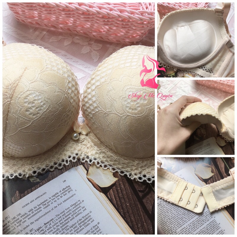 Áo lót nữ ren mềm có gọng mút nâng 5cm tạo khe gợi cảm, áo ngực nữ mềm mại thoáng mát tôn vòng 1 cho nàng 8077