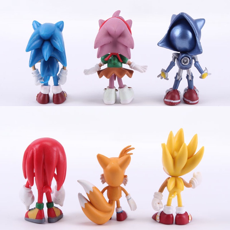 Bộ 6 Nhân Vật Hoạt Hình Sonic Trang Trí Bàn Làm Việc