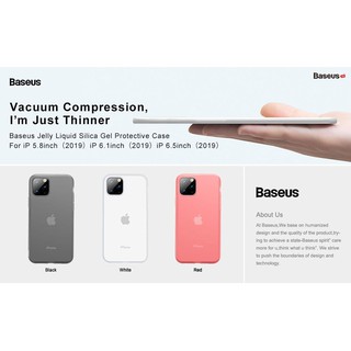Ốp lưng chống va đập, bám bẩn cho iPhone 11/Pro/ Pro Max Baseus Jelly Liquid Silica Gel Protective Case