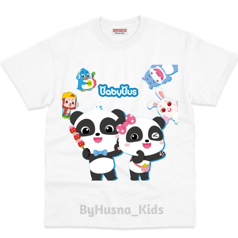Áo thun cho bé trai và bé gái in hình hoạt hình BabyBus dễ thương, chất liệu cotton mềm mịn thoáng mát NTShirt
