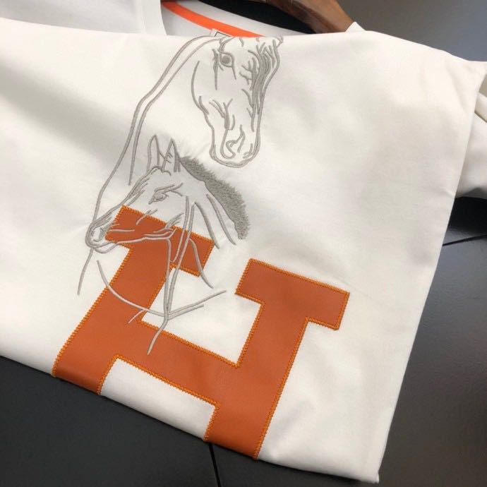 Hàng Mới Về Áo Thun Nam Tay Lỡ Thêu Chữ H 22ss Thời Trang