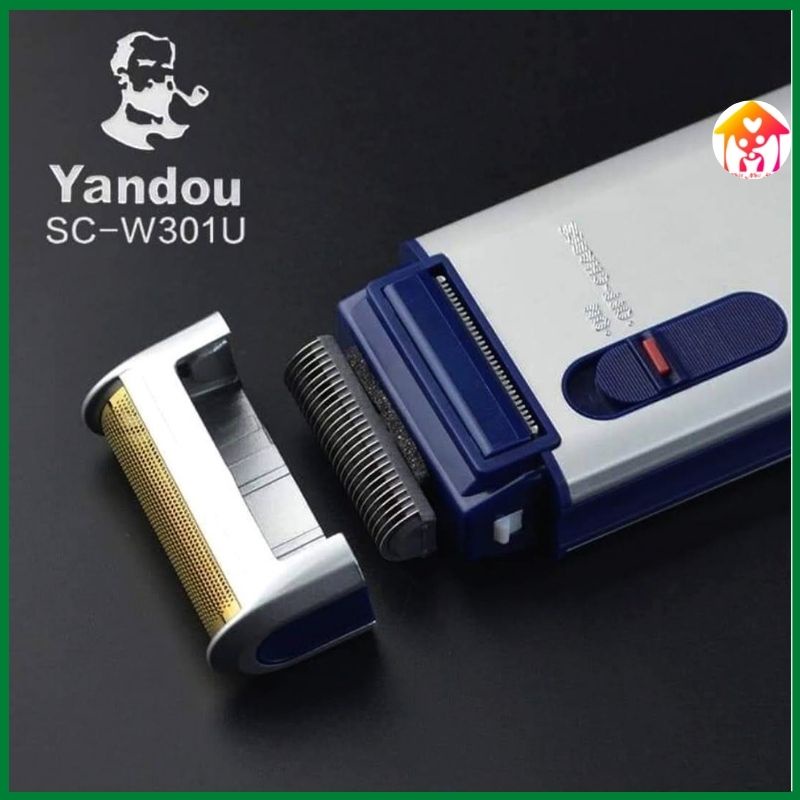 Máy cạo râu mini  chính hãng Yandou model SC-W301U mạnh mẽ siêu bền màu bạc