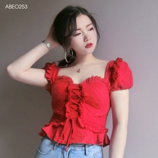 Áo cúp ngực bèo đan giây - ABEO253