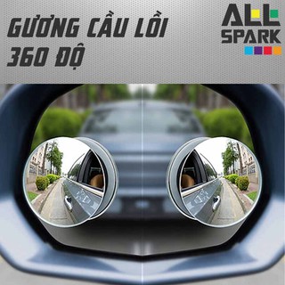 Bộ 2 Gương Cầu Lồi 360 Độ Gắn Gương Chiếu Hậu Ô Tô