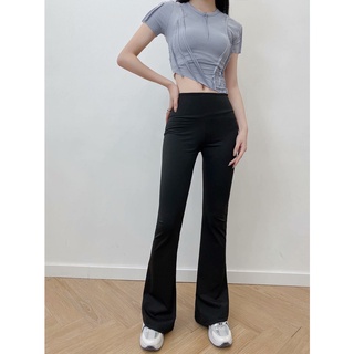 Quần legging ống loe  cạp cao chất cotton co dãn 4 chiều hack dáng