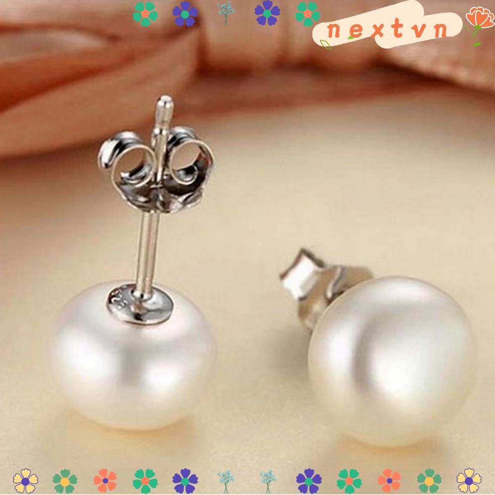 1 Đôi Bông Tai Đính Ngọc Trai Giả Thanh Lịch