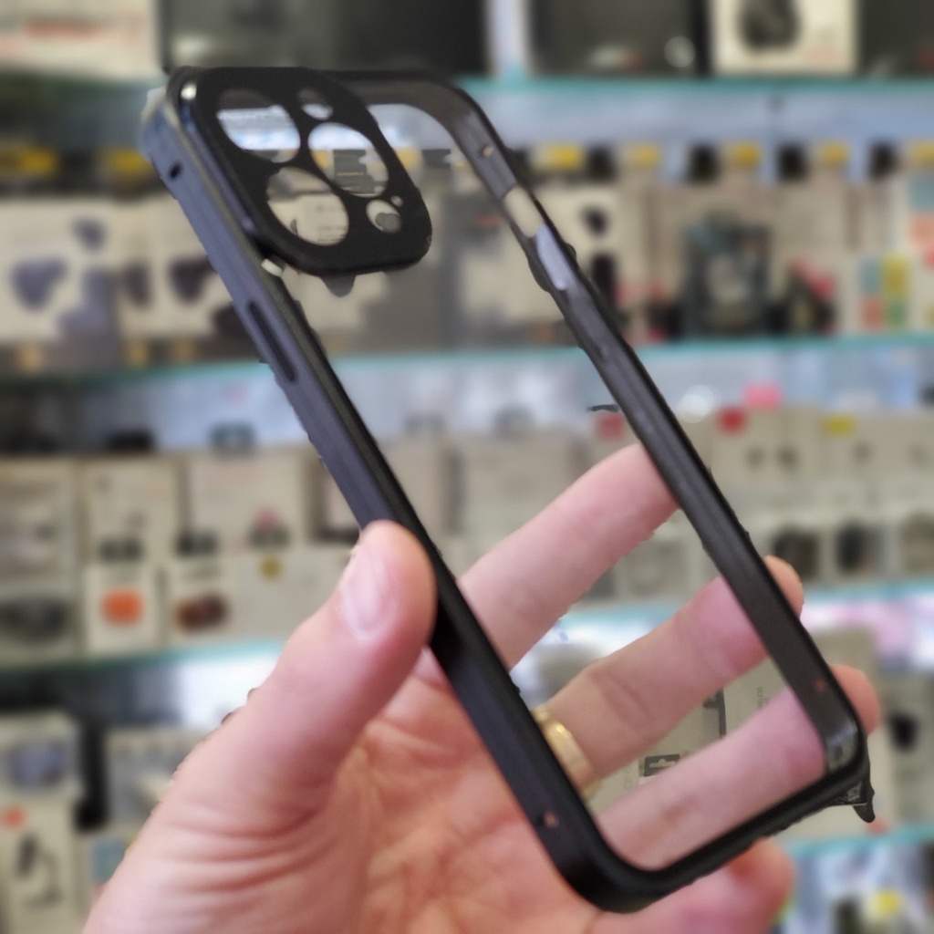 Ốp lưng hít nam châm 2 mặt kính cho iPhone 13, 13 Pro, 13 Pro Max Khung viền nhôm màu cao cấp bảo vệ camera lưng trong