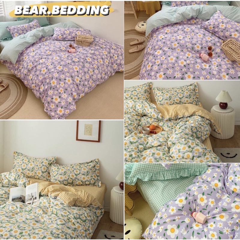 ❌ BỘ CHĂN GA GỐI COTTON POLY HOẠ TIẾT HOA 5 NĂM CÁNH ❌