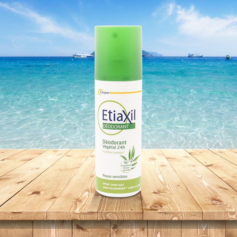 Xịt Khử Mùi Ngăn Mồ Hôi Chiết Xuất Nha Đam Etiaxil Deodorant Vegetal 24h Spray Sans Gaz 100ML