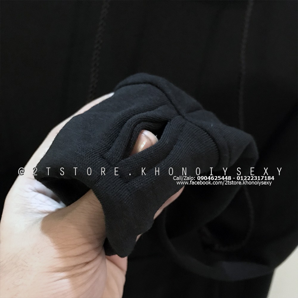 Áo hoodie unisex 2T Store H01 màu đen - Áo khoác nỉ chui đầu nón 2 lớp dày dặn đẹp chất lượng