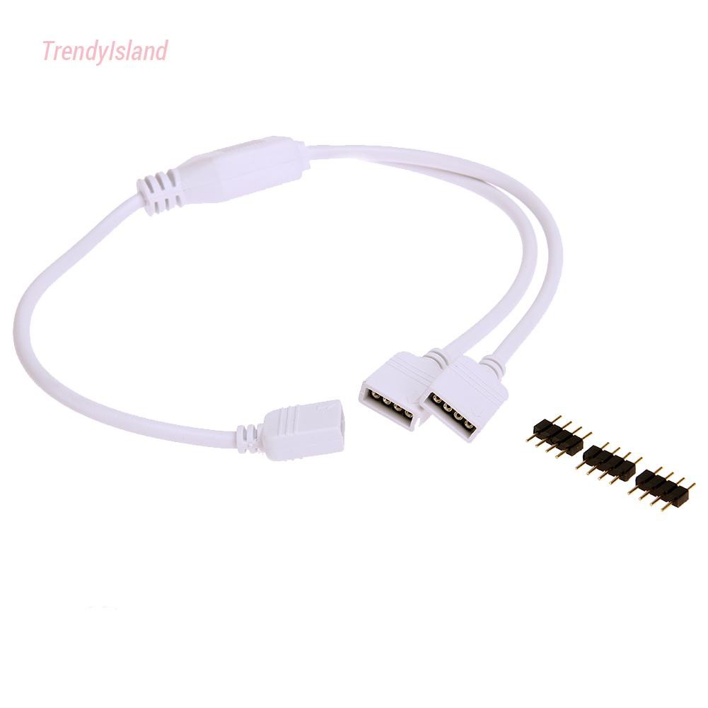 Tre 4pin Splitter 1 To 2 Connector For Led Rgb Strip Light + 3 Phích Cắm 4pin