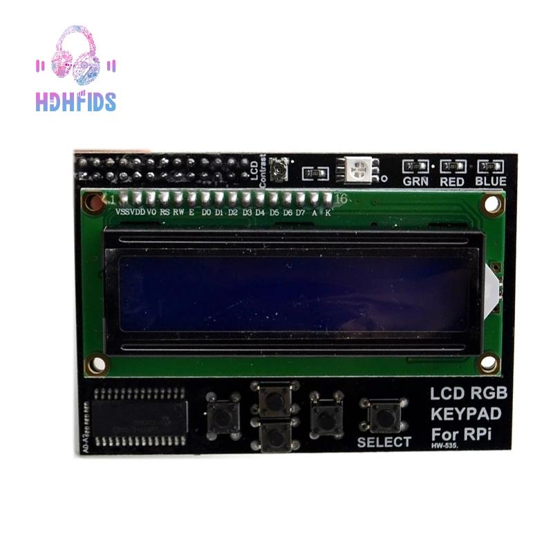 Raspberry Pi 1602 LCD Screen Button RGB LCD Display Extension ule