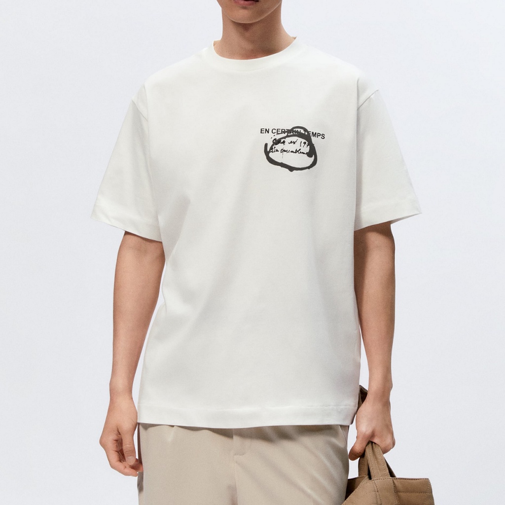 Áo thun nam  Unisex cho cả bạn nữ - Áo phông form rộng - Mã In Hình Tròn Xám - THE BEAR -MS8