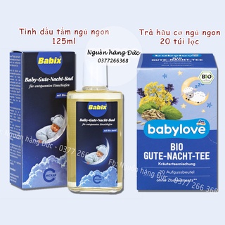 Combo Tinh dầu tắm Babix ngủ ngon &Trà hữu cơ Babydream giúp Bé Ngủ Ngon chất lượng cao - Nguồn hàng Đức