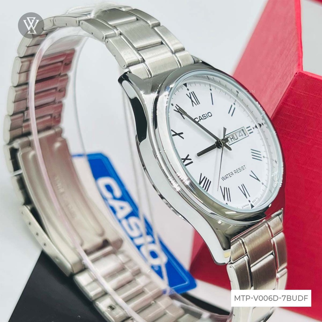 Đồng Hồ Quartz Nam Casio WATCHSTORE MTP-V006D-7BUDF Thiết Kế Kính Khoáng 38mm, Dây Đeo Kim Loại Và Vỏ Thép Không Gỉ