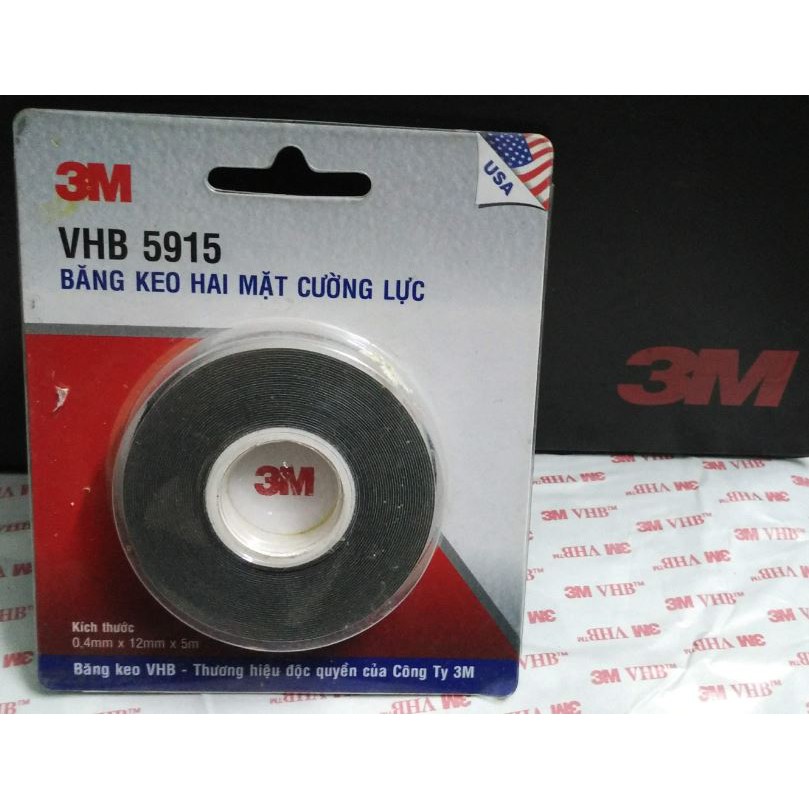 Băng Keo 2 Mặt 3M VHB 5915 Siêu Dính Chịu Lực