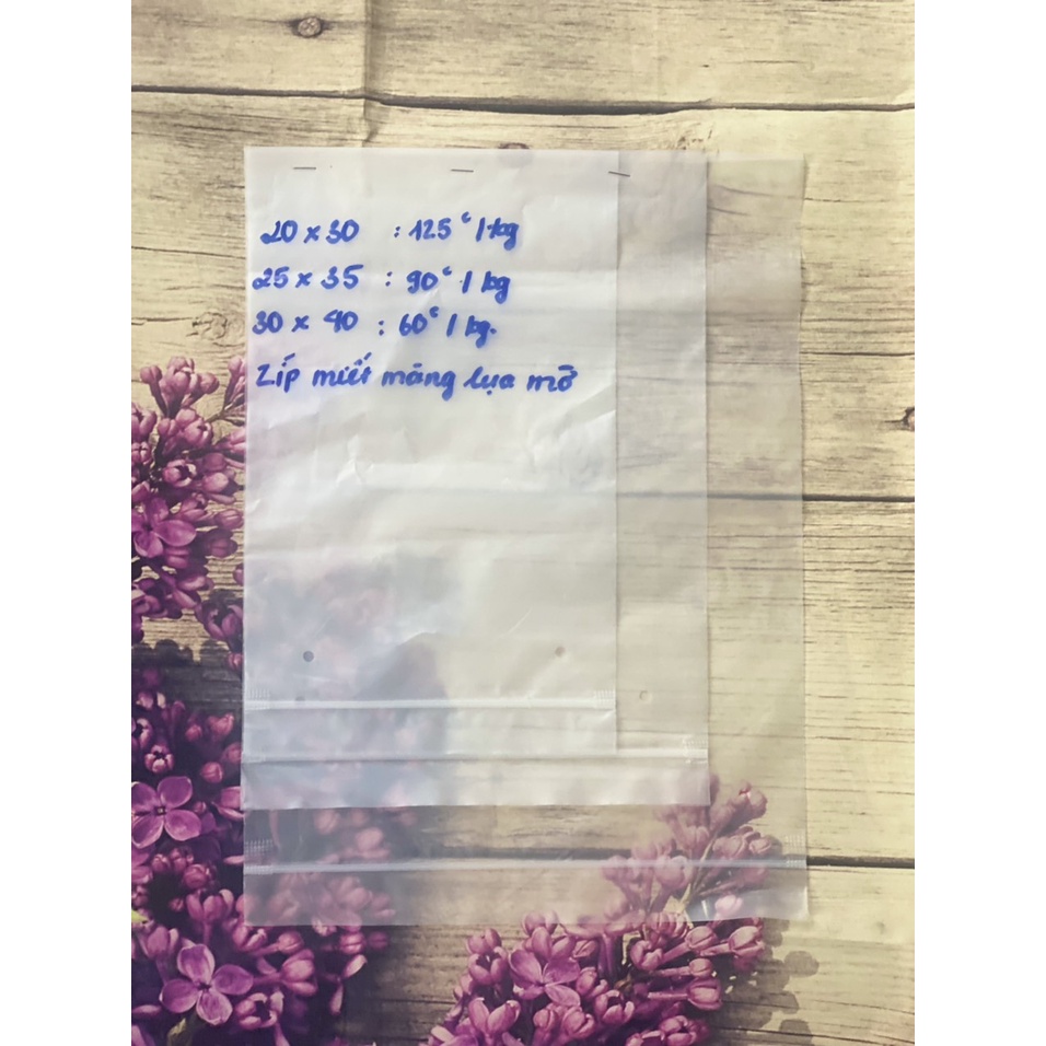 [SỈ/LẺ ] 1KG Túi Zip Miết Màng Mờ Đựng Đồ, Túi Zipper Lụa Mờ Đựng Thực Phẩm, Quần Áo