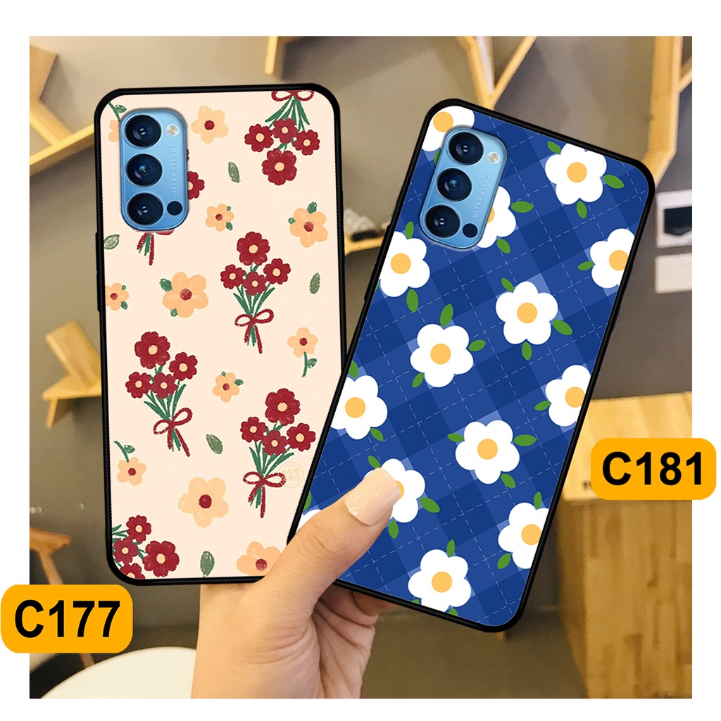 Ốp Oppo Reno 4 - Reno 4 Pro - Reno4 - Reno4 Pro in hình hoa cỏ nhẹ nhàng,họa tiết caro xinh xắn.ốp lưng chống sốc