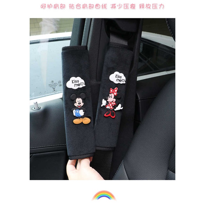 Đệm bọc dây an toàn họa tiêt hoạt hình sáng tạo đáng yêu cho ô tô