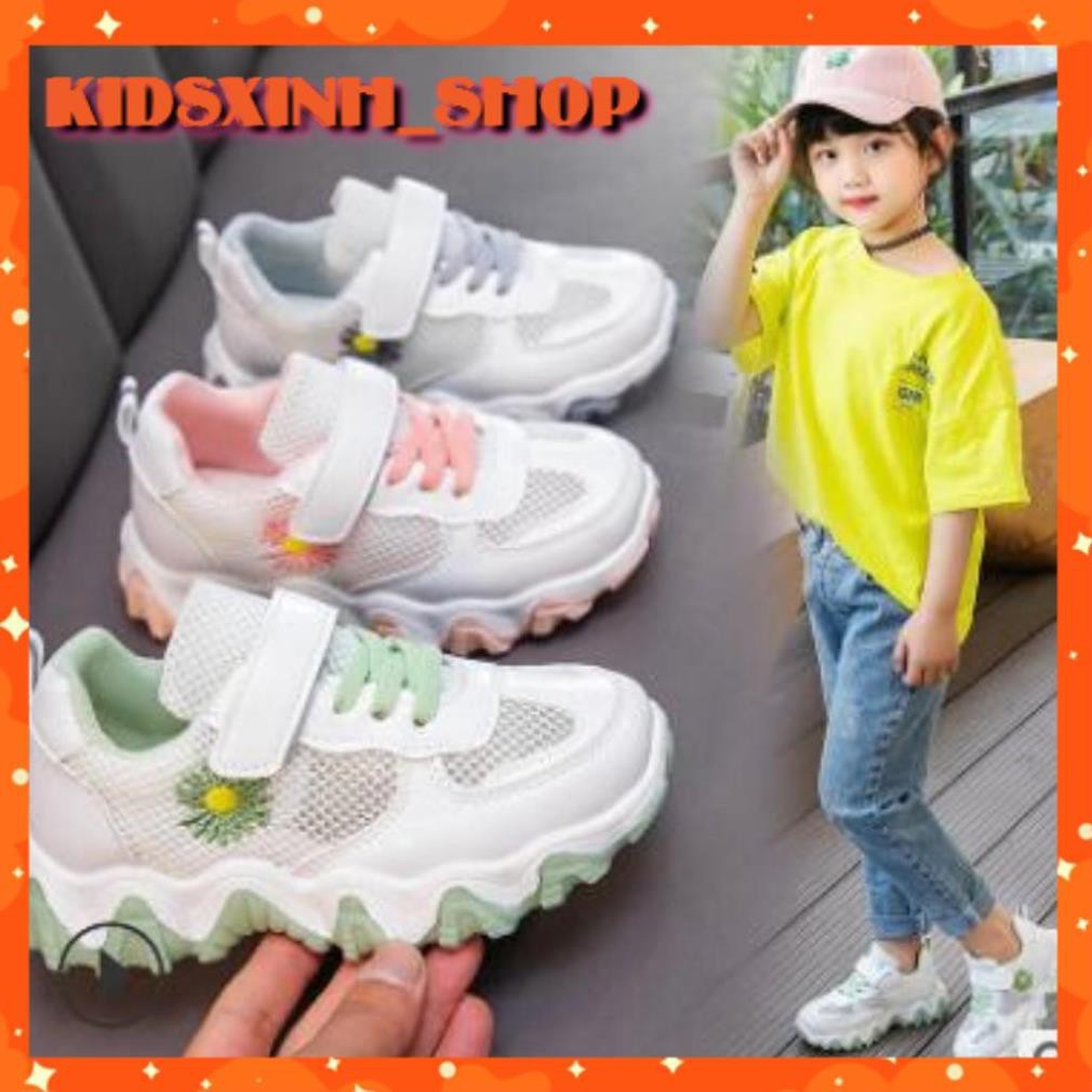 Giày Thể Thao Bé Gái♥ FREESHIP ♥ Giày Sneaker Bé Gái Thời Trang Thuê Hoa Cúc