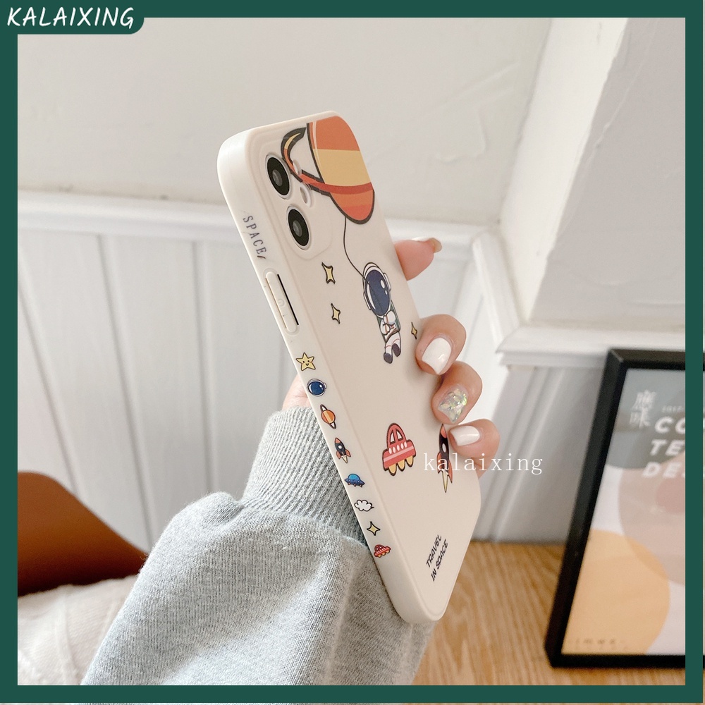 Ốp Điện Thoại Vuông Hình Phi Hành Gia Cho iPhone 13 Pro Max 13 mini 12 ProMax 11 Pro Xs Max XR X