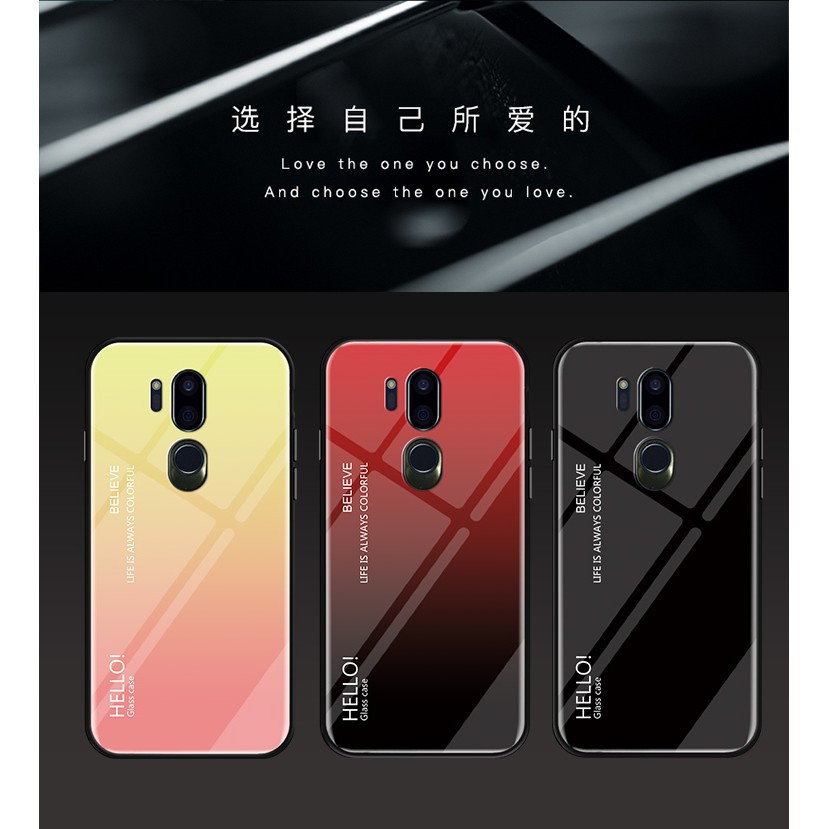 Ốp điện thoại kính cường lực màu sắc gradient độc đáo chất lượng cao cho LG G7