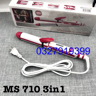 ✅Freeship-Quà Tặng✅ Máy uốn tóc 3in1 uốn bấm duỗi 710