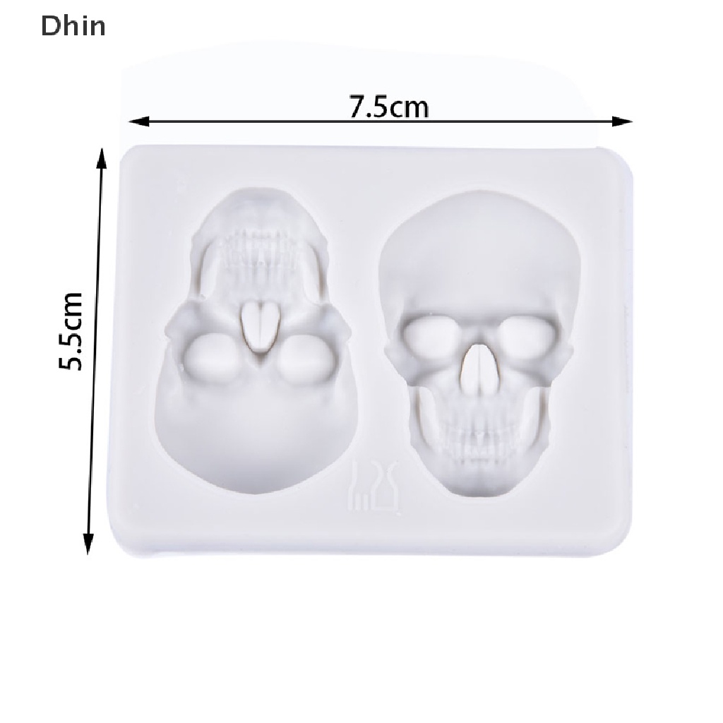Khuôn Silicone Tạo Hình Đầu Lâu 3D Làm Bánh Kẹo DIY