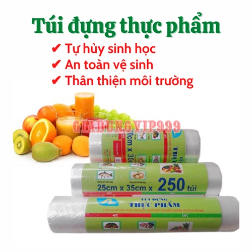 Túi đựng thực phẩm  Túi bảo quản đồ ăn tự hủy sinh học An Lành siêu dai, không mùi tiện dụng an toàn cho sức khoẻ