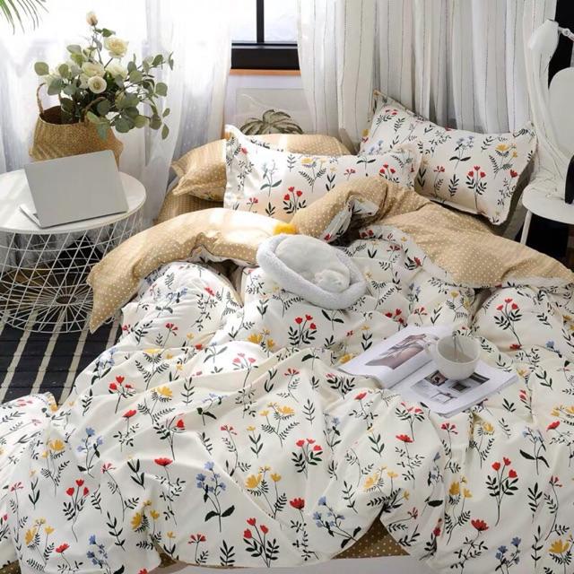 Bộ 5 Món Vỏ Chăn Ga Gối Coton poly cao cấp