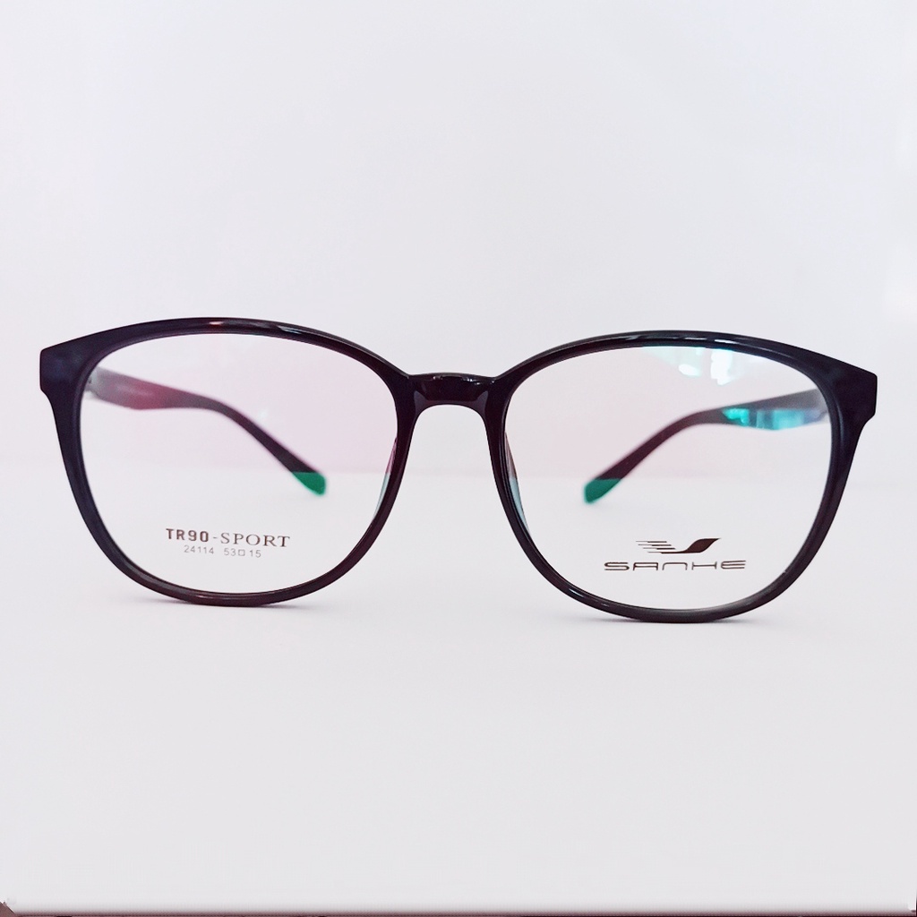 Gọng kính cận mặt tròn thời trang thanh lịch chất liệu nhựa TR90 có khả năng uốn dẻo mẫu G005