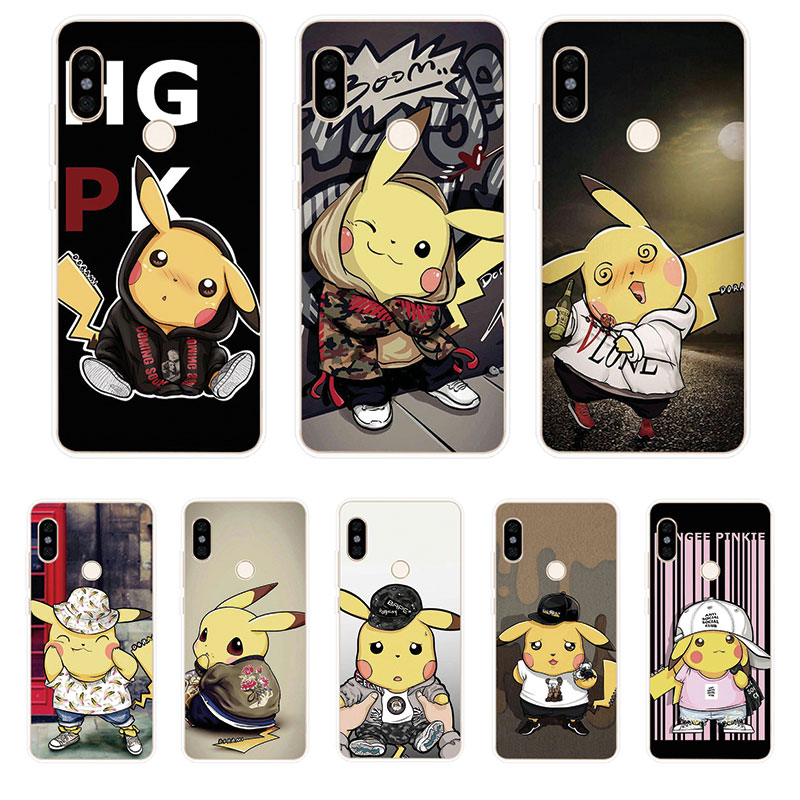 Xiaomi Redmi Note 4 4X 5A Prime 5 6 Pro Soft TPU Silicone Phone Case Cover Pikachu