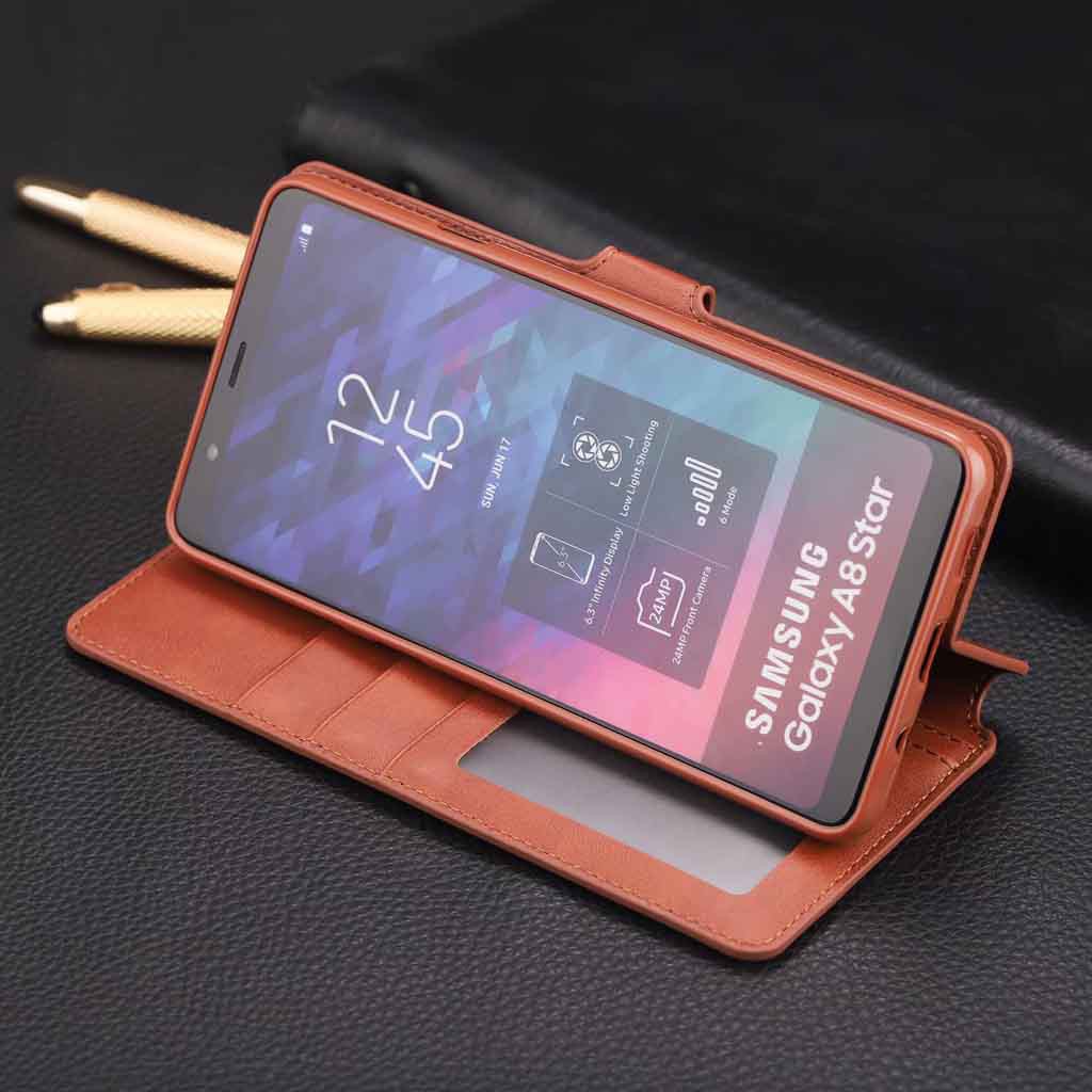 Samsung Galaxy A8 Star cover Soft Case PU Leather PatternAutomatic adsorption | BigBuy360 - bigbuy360.vn