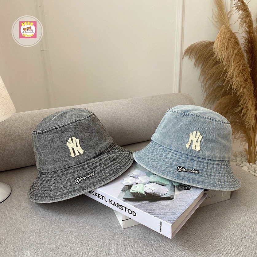 Mũ bucket NY bò Unisex logo nổi bật thiết kế đơn giản trẻ trung