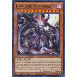 [ Zare Yugioh ] Lá bài thẻ bài MAGO-EN105 - Darklord Morningstar - Rare