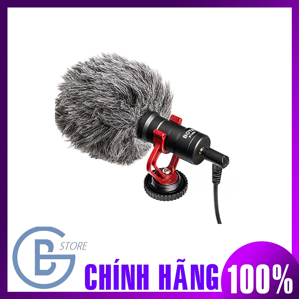 BOYA BY-MM1, Micro Thu Âm Phỏng Vấn, Livestreams Đa Năng Cho Điện Thoại & Máy Ảnh DSLR - Hàng Chính Hãng
