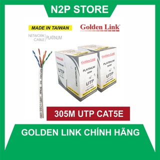 Thùng 305M cáp mạng LAN UTP CAT 5E Golden Link Platinum (Hãng phân phối chính thức)