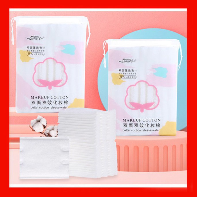 Bông tẩy trang Lameila túi 222 Miếng BLML222 Hàng Hiệu