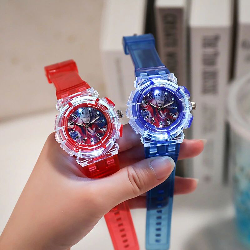 Đồng Hồ Đeo Tay Ultraman Diga Gacerro Dạ Quang Bằng Silicon Nhiều Màu Sắc Dễ Thương Cho Bé Trai