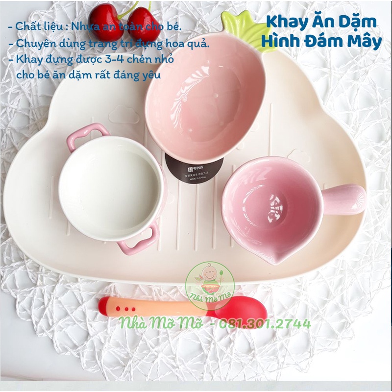 Khay mây ăn dặm đựng chén cho bé - Nhà Mỡ