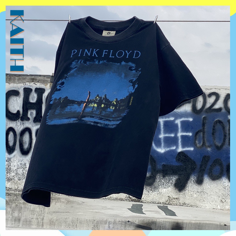 Áo Thun Tay Ngắn Cổ Tròn In Hình Nhóm Nhạc Pink Floyd Phong Cách Hip Hop Cho Nam Nữ