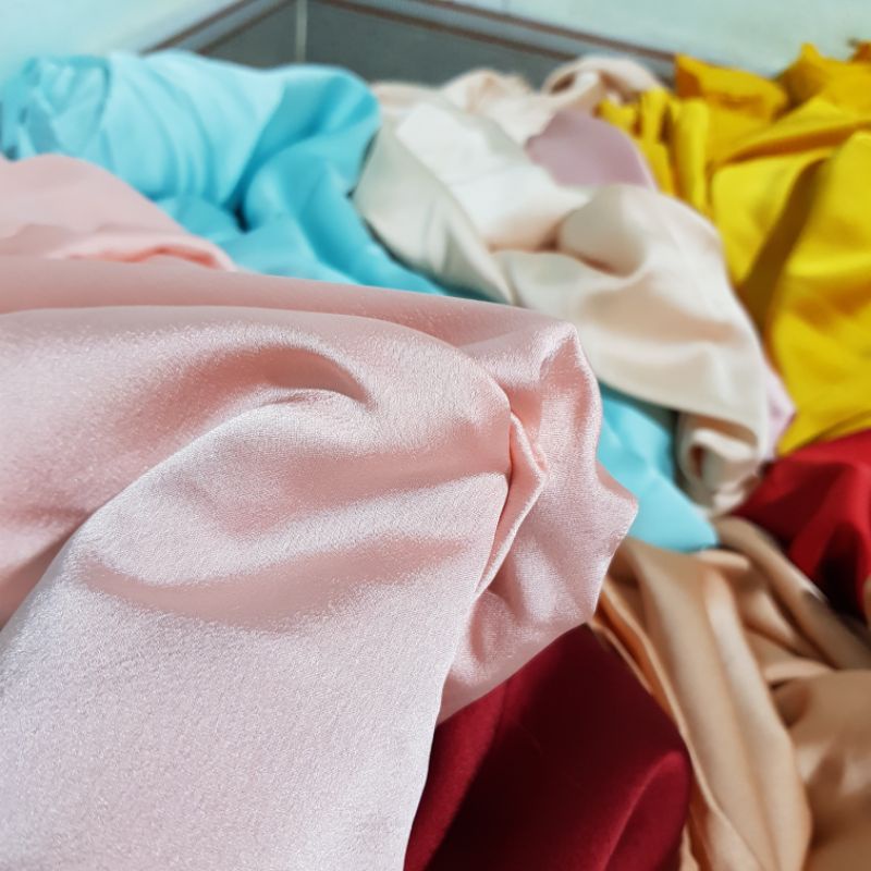 1M Lụa Thái Silk Bóng Mượt Mềm Trơn Tay