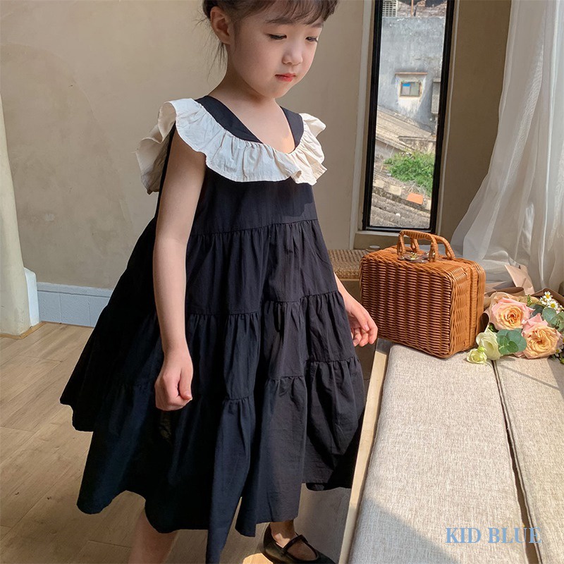 Đầm Trễ Vai Phong Cách Hàn Quốc Cho Bé