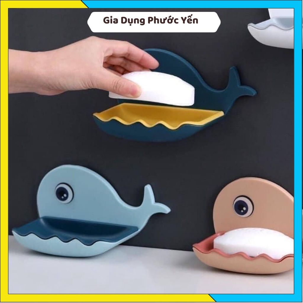 Khay đựng xà phòng hình cá heo dán tường