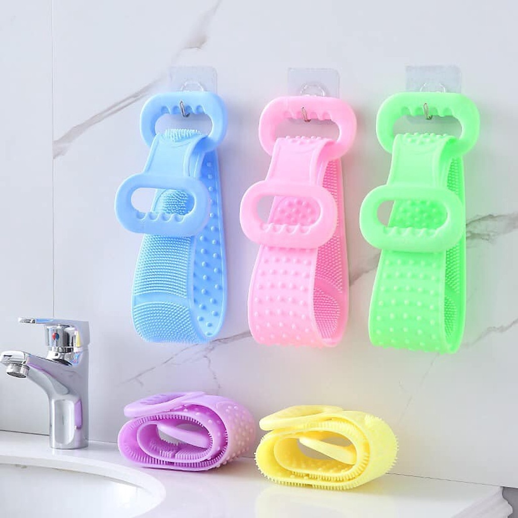 Dây Tắm Chà Lưng Silicon 2 Mặt Massage