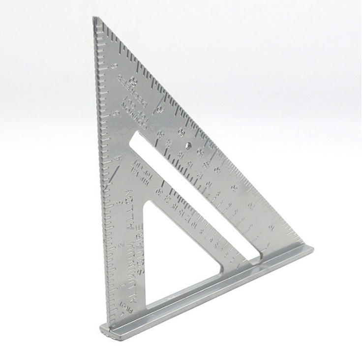 Thước góc tam giác vuông bằng hợp kim nhôm size 7 inch ~ 18cm và 12 inch ~ 30cm