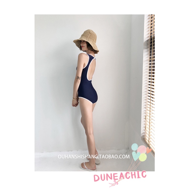 Bộ Bikini Một Mảnh Nâng Ngực Màu Xanh Dương Cổ Điển DUNEA818