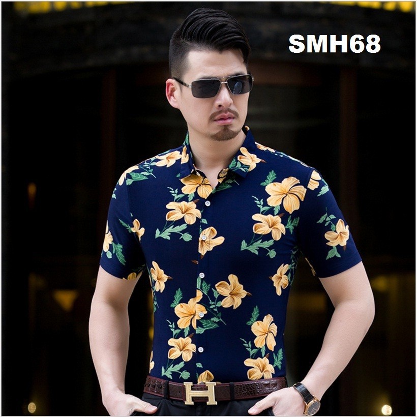 [Xả] Áo sơ mi nam SMH68 ngắn tay  [Freeship]