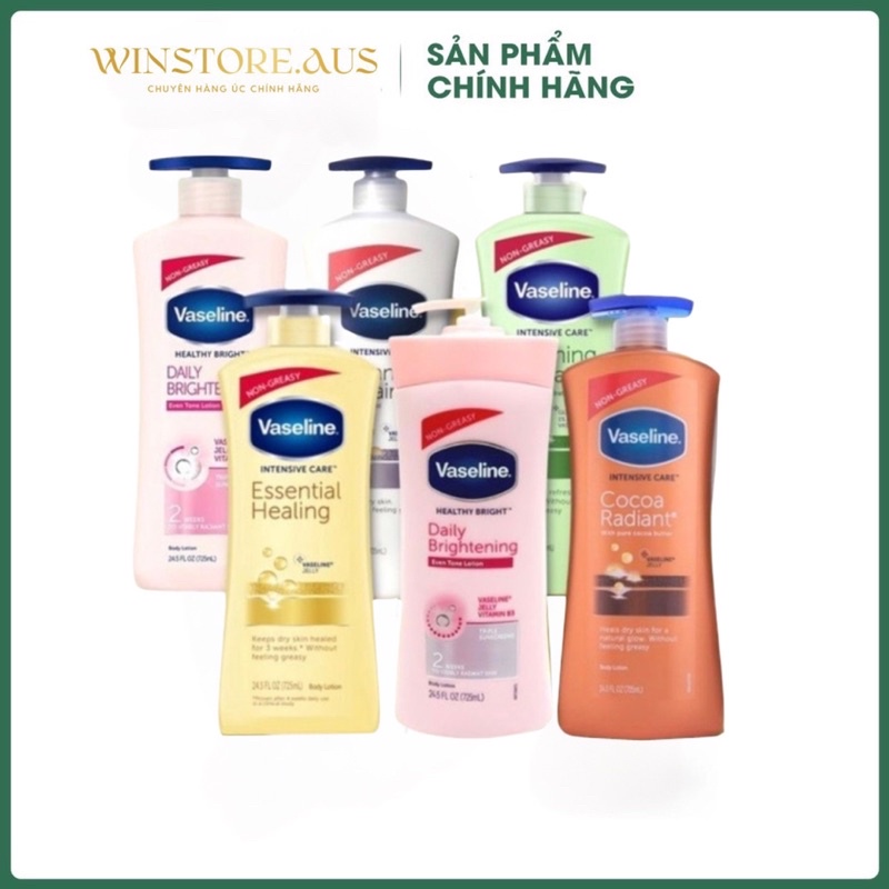Sữa dưỡng thể Vaseline Healthy White UV Lightening Body Lotion 725ml dưỡng trắng da chăm sóc toàn diện