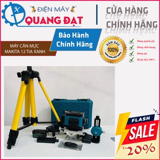 Máy Cân Mực Makita 12 Tia Xanh | 2 Pin | Có Điều Khiển | Siêu Sáng | Sắc Nét